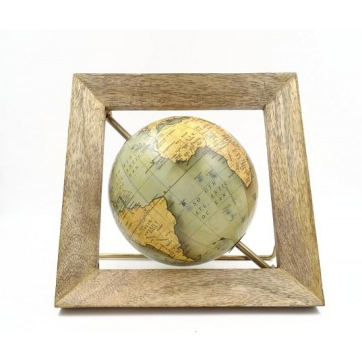 globus dekoracyjny w drewnianej ramce glb-40