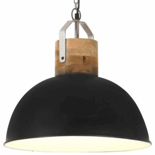 Industrialna lampa wisząca, czarna, okrągła, 42 cm, e27, mango
