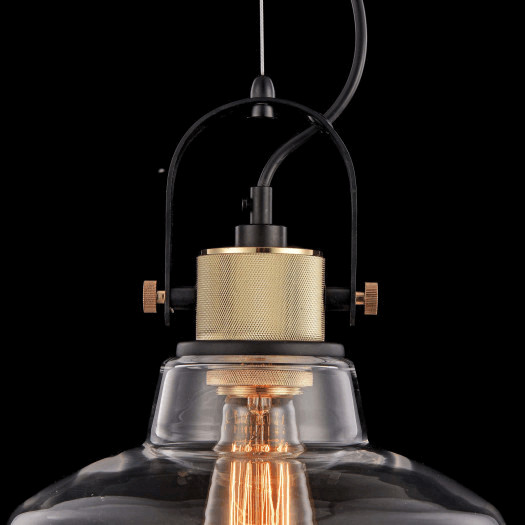 Industrialna lampa wisząca, szklana, do kuchni i jadalni irving maytoni loft (t163pl-01w)