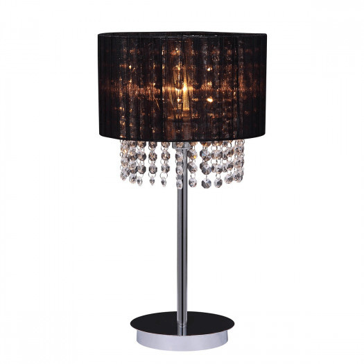 Italux astra bk mtm1953/1 bk lampa stołowa oprawa biurkowa lampka nocna 1x40w kryształowa czarna gla