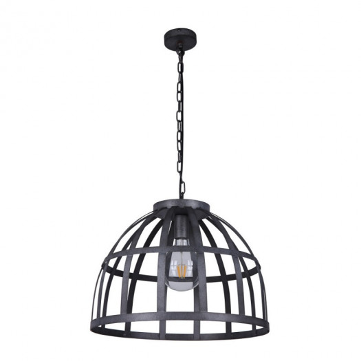Italux calera pnd-4114-40-1 lampa wisząca oprawa industrialna metalowa loft 1x60w czarny srebrny ant
