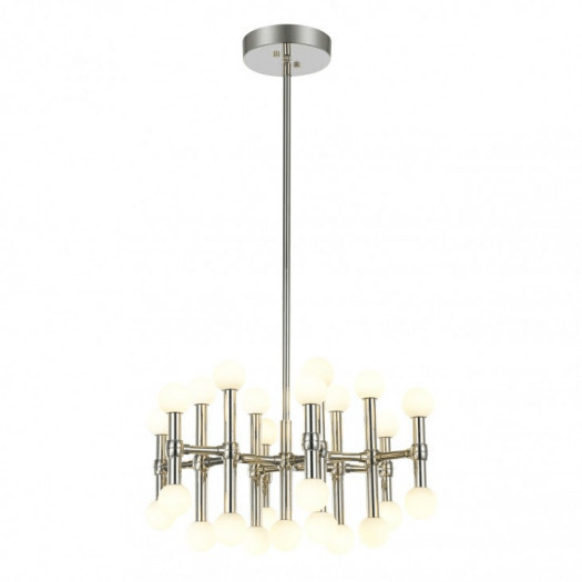 Italux giovanna mx16009008-25a lampa wisząca żyrandol industrialny 1x65w led nikiel polerowany