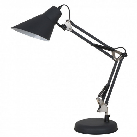 Italux jason mt-hn2041 bk+s.nick lampa stołowa oprawa biurkowa lampka nocna 1x60w czarny nikiel