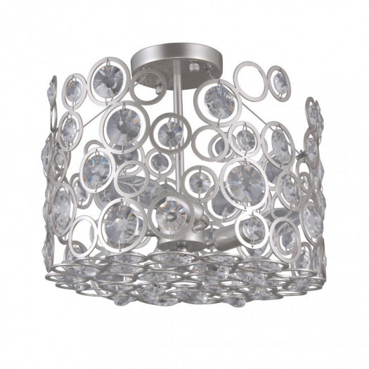 Italux nardo pnpl-33064-3-ch.s lampa sufitowa oprawa dekoracyjna kryształowa 3x40w srebrny szampańsk