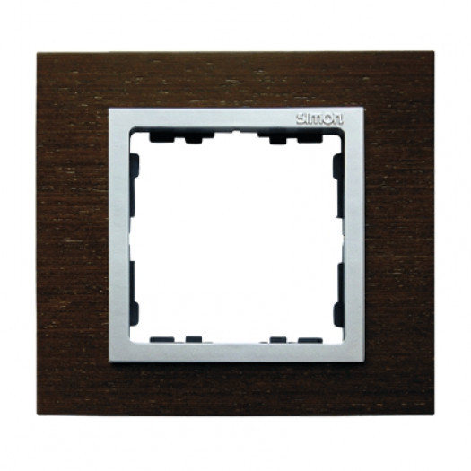 kontakt-simon ramka pojedyncza 82917-65 wenge aluminium mat