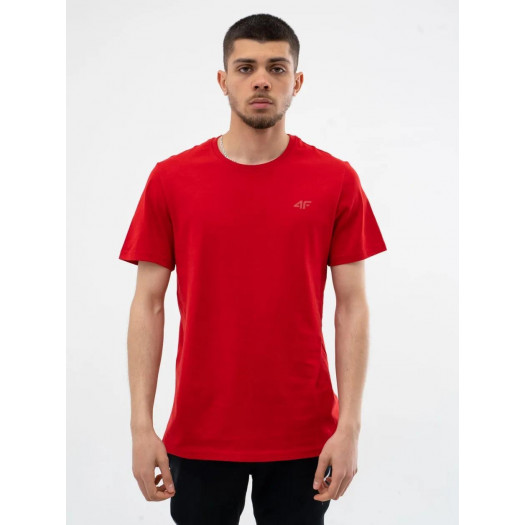 Koszulka Z Krótkim Rękawem Czerwona 4F Classic Logo