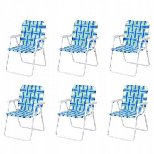Krzesła ogrodowe składane zestaw 6 szt.