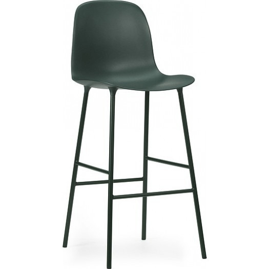 Krzesło barowe form 65 cm zielone na stalowych nogach