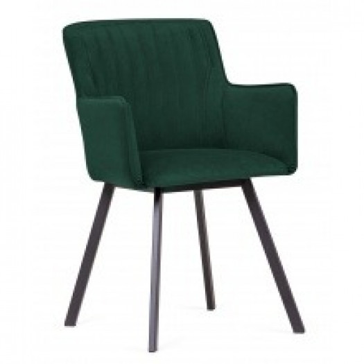 Krzesło do jadalni clara welurowe ciemnozielone