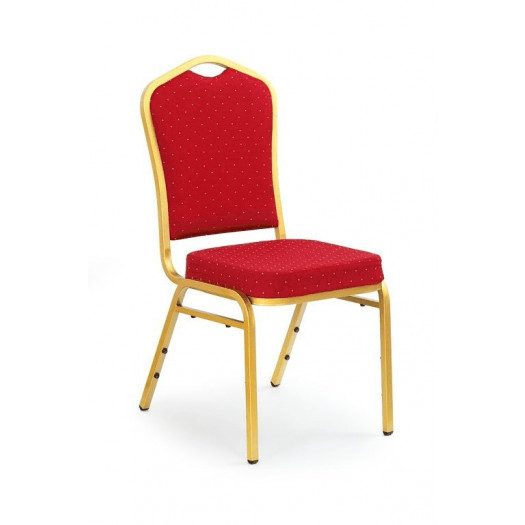 Krzesło do jadalni k66 bordowy złoty