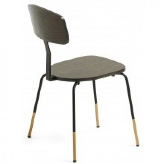 Krzesło do jadalni norfort drewniane ciemnobrązowe