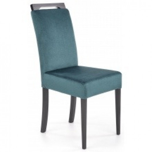Krzesło drewniane clarion 2 zielone/czarne welur