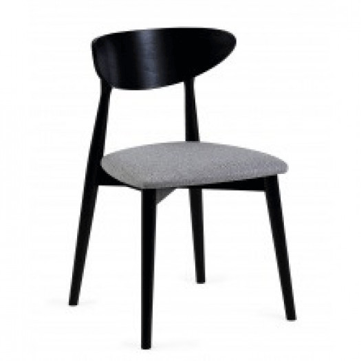Krzesło drewniane do jadalni diuna szare/czarne