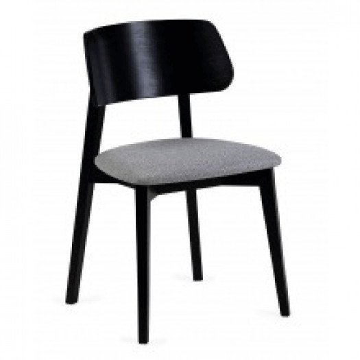 Krzesło drewniane do jadalni sherris szare/czarny