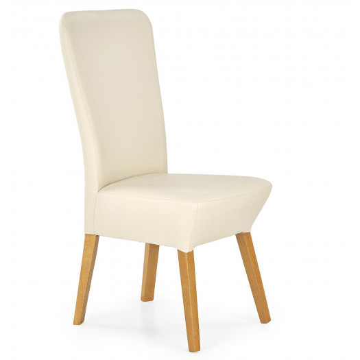 Krzesło drewniane do jadalni vela beżowe/dąb miodowy