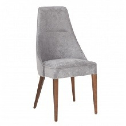 Krzesło drewniane do salonu silla szare/buk welurowe
