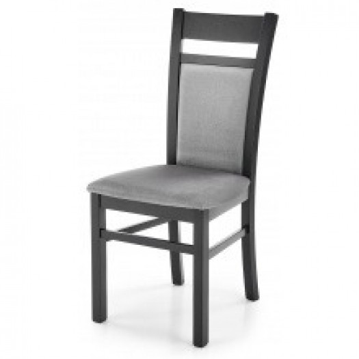 Krzesło drewniane gerard 2 szare/czarne welur