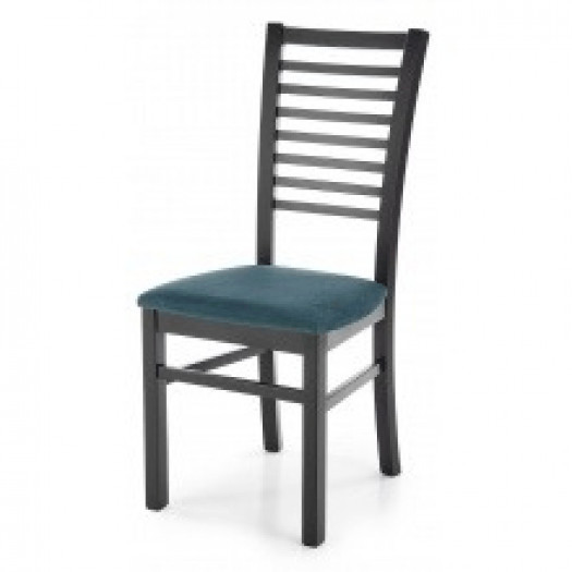 Krzesło drewniane gerard 6 zielone/czarne welur