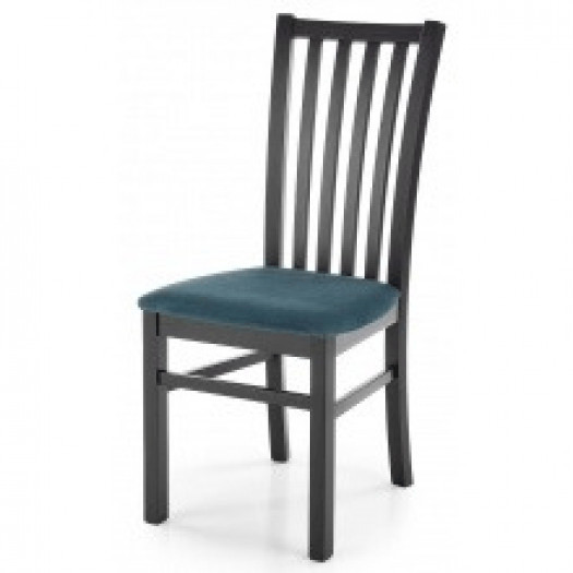 Krzesło drewniane gerard 7 zielone/czarne welur