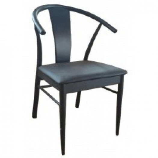 Krzesło drewniane janik czarne dąb/ekoskóra