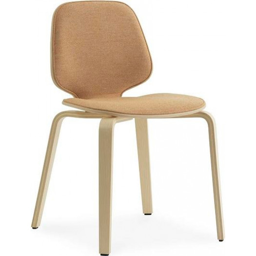 Krzesło my chair drewniane z tapicerowanym przodem siedziska