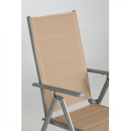 krzesło ogrodowe składane dizu brązowe tworzywo/aluminiowe