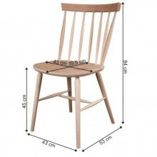 krzesło patyczak mila drewniane naturalne