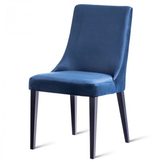 Krzesło tapicerowane glamour niebieskie 
