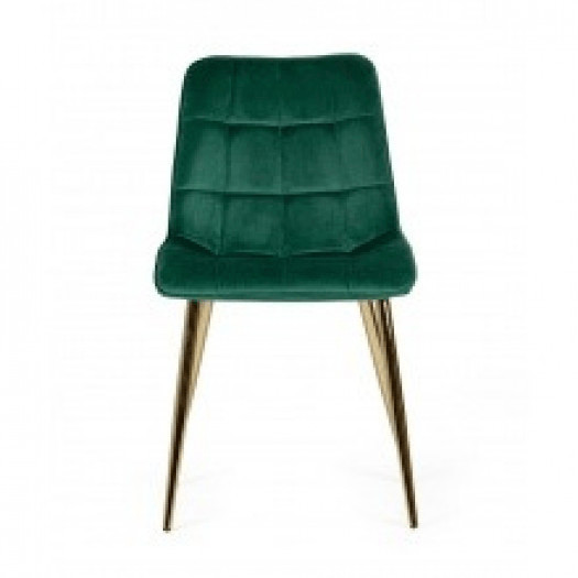 Krzesło welurowe giuseppe zielone/złote