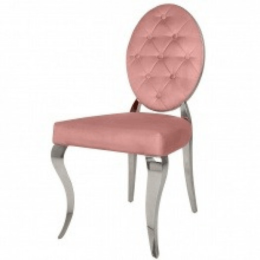 krzesło welurowe modern barock różowe glamour