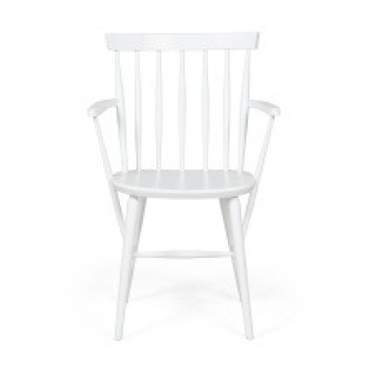 krzesło z podłokietnikami rivo patyczak drewniane białe