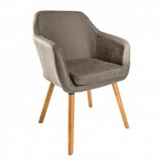 krzesło z podłokietnikami supreme szarobrązowe vintage