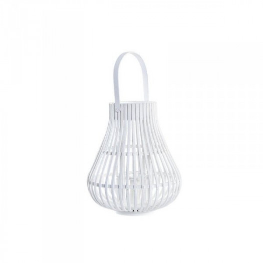 Lampa DKD Home Decor Biały Wielokolorowy Metal Bambus Szkło Miejska 30 x 40 cm 29 x 29 x 34 cm