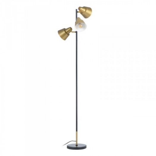 Lampa Stojąca 30 x 30 x 155 cm Czarny Złoty Metal