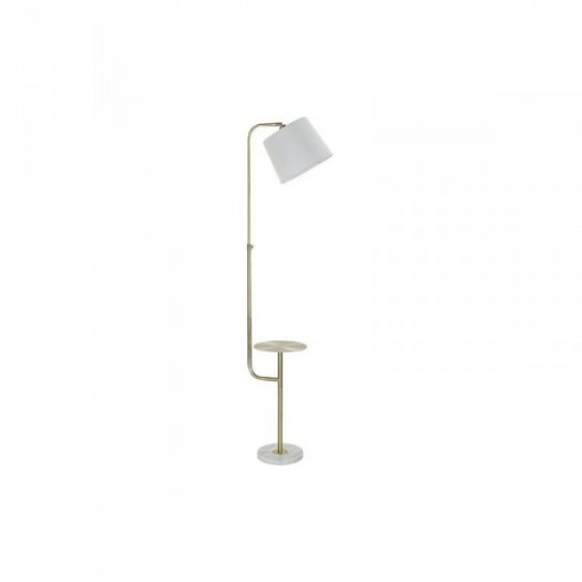 Lampa Stojąca DKD Home Decor 38 x 30 x 180 cm Złoty Metal Biały Marmur 220 V 50 W