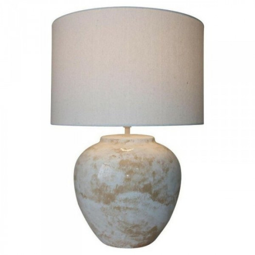 Lampa stołowa DKD Home Decor S3020918 42 x 42 x 60 cm Ceramika Krem Plastikowy 220 V 50 W