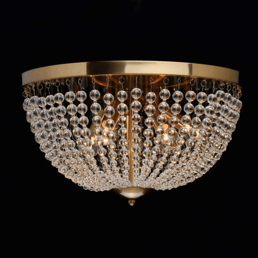 Lampa sufitowa półkula z koralików szklanych, złota podstawa, venezia mw-light (111012305)