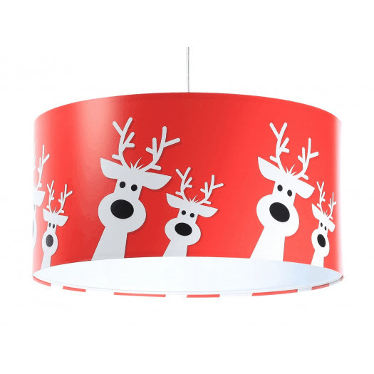 lampa świąteczna czerwony biały pcv bps koncept 490-30 cm