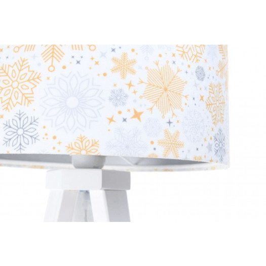 lampa świąteczna nocna biały srebrny pcv drewno tkanina bps koncept 040s-495w