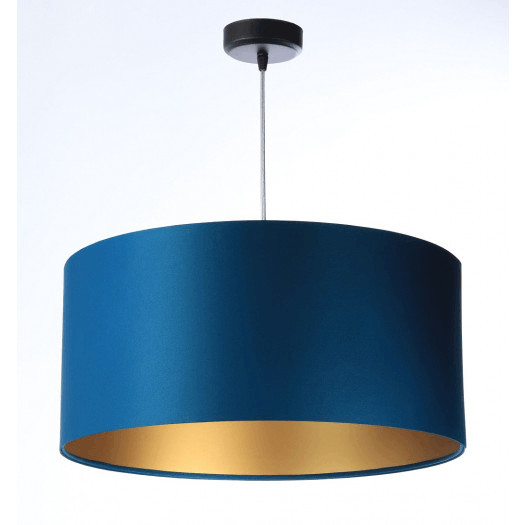 lampa wisząca glamour granatowy złoty mat satyna bps koncept 0e0-093-60cm