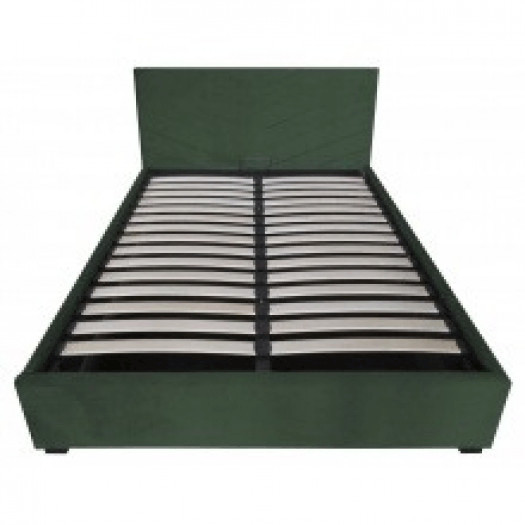 Łóżko tapicerowane raven 160x200 zielone z pojemnikiem welur