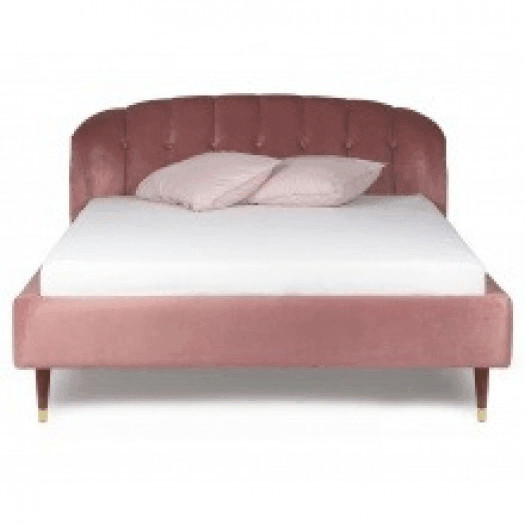Łóżko tapicerowane rosie 160x200 różowe welur