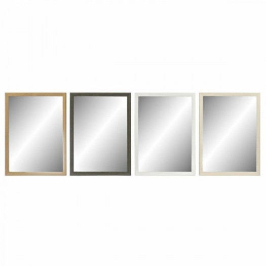 Lustro ścienne DKD Home Decor 56 x 2 x 76 cm Szkło Naturalny Szary Brązowy Biały polistyrenu (4 Częś