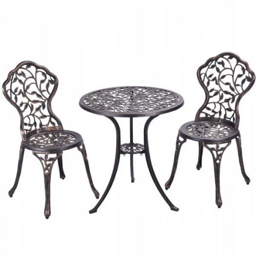 Meble ogrodowe żeliwne stół i 2 krzesła