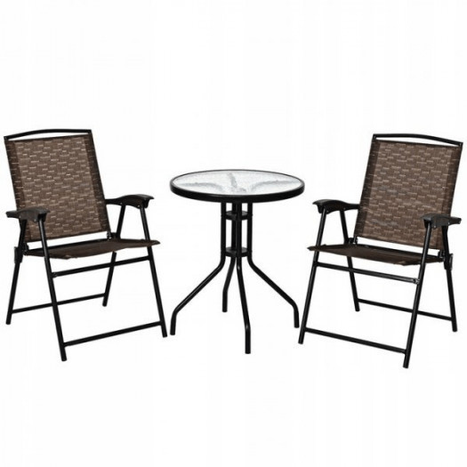 Meble ogrodowe zestaw stół i 2 krzesła