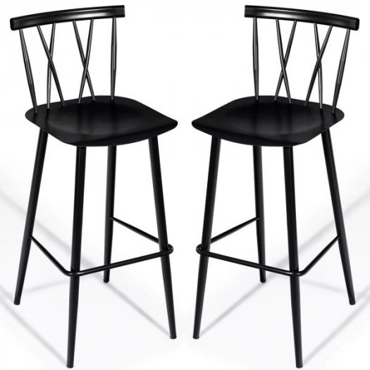 metalowe krzesła barowe 48 x 40 x 105 cm zestaw 2 sztuk