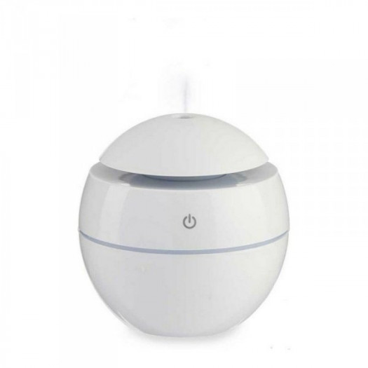 Nawilżacz z dyfuzorem zapachów z wielokolorowymi światełkami LED Biały Plastikowy (130 ml) (10 x 10 
