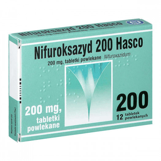 nifuroksazyd 200 hasco tabletki powlekane 12 