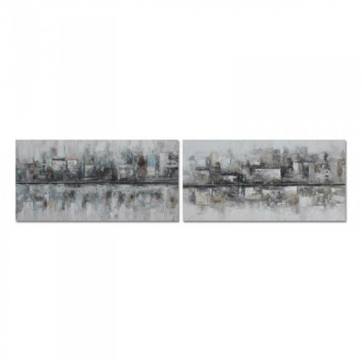 Obraz DKD Home Decor 120 x 2,8 x 60 cm Abstrakcyjny Loft (2 Sztuk)