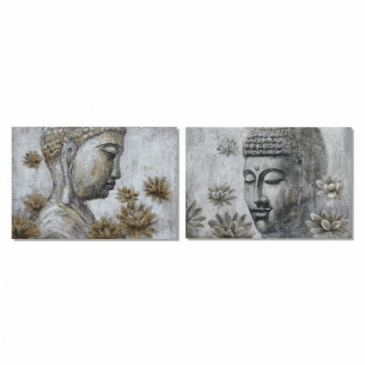 Obraz DKD Home Decor 120 x 2,8 x 80 cm Budda Orientalny (2 Sztuk)